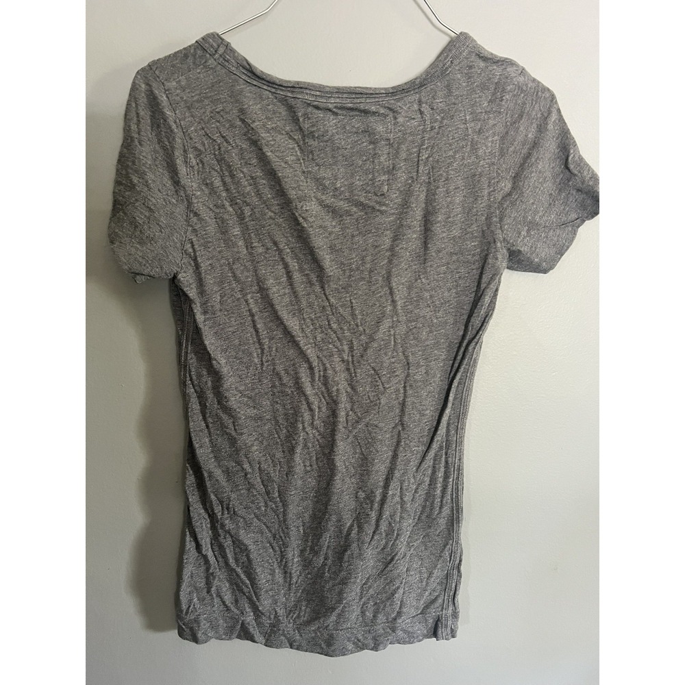 Y2k American Eagle Women's Gray V Neck T-Shirt sz S Layering Indie - Picture 4 of 6